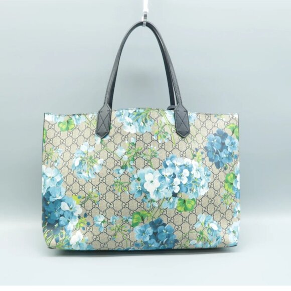 100% Authentic GUCCI Bloom Blue Canvas Shoulder Bag - Picture 2 of 12